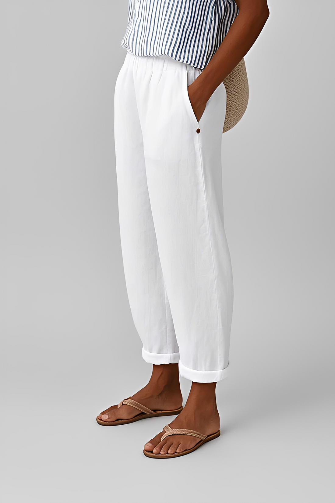 Yunie - Casual Stretch Waist Pants