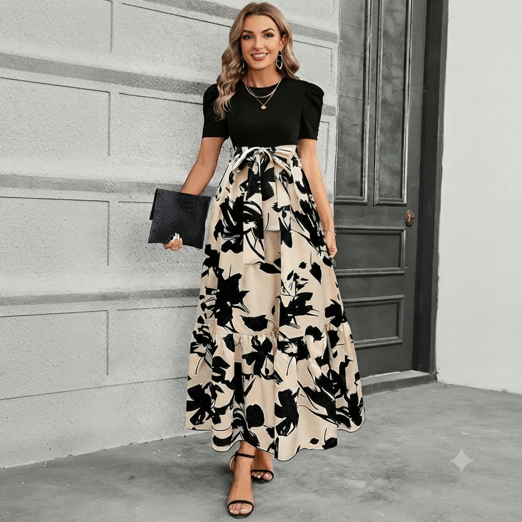 Astrid - Stylish Floral Skirt Dress