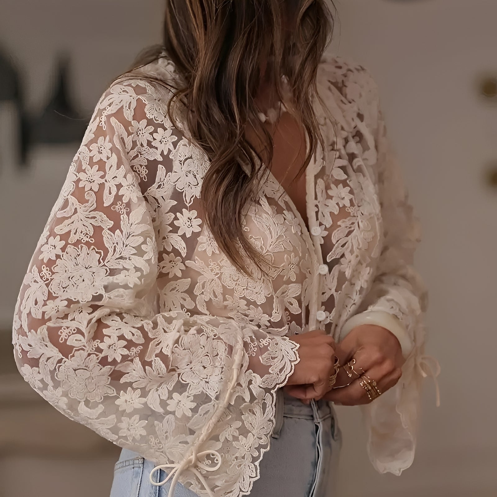 Alexia - Stylish Floral Embroidered Blouse