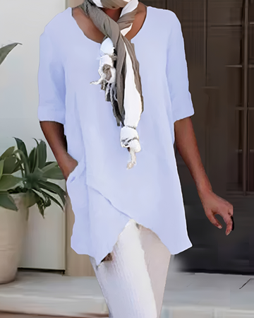Marcia - Fashionable Round Neck Shirt