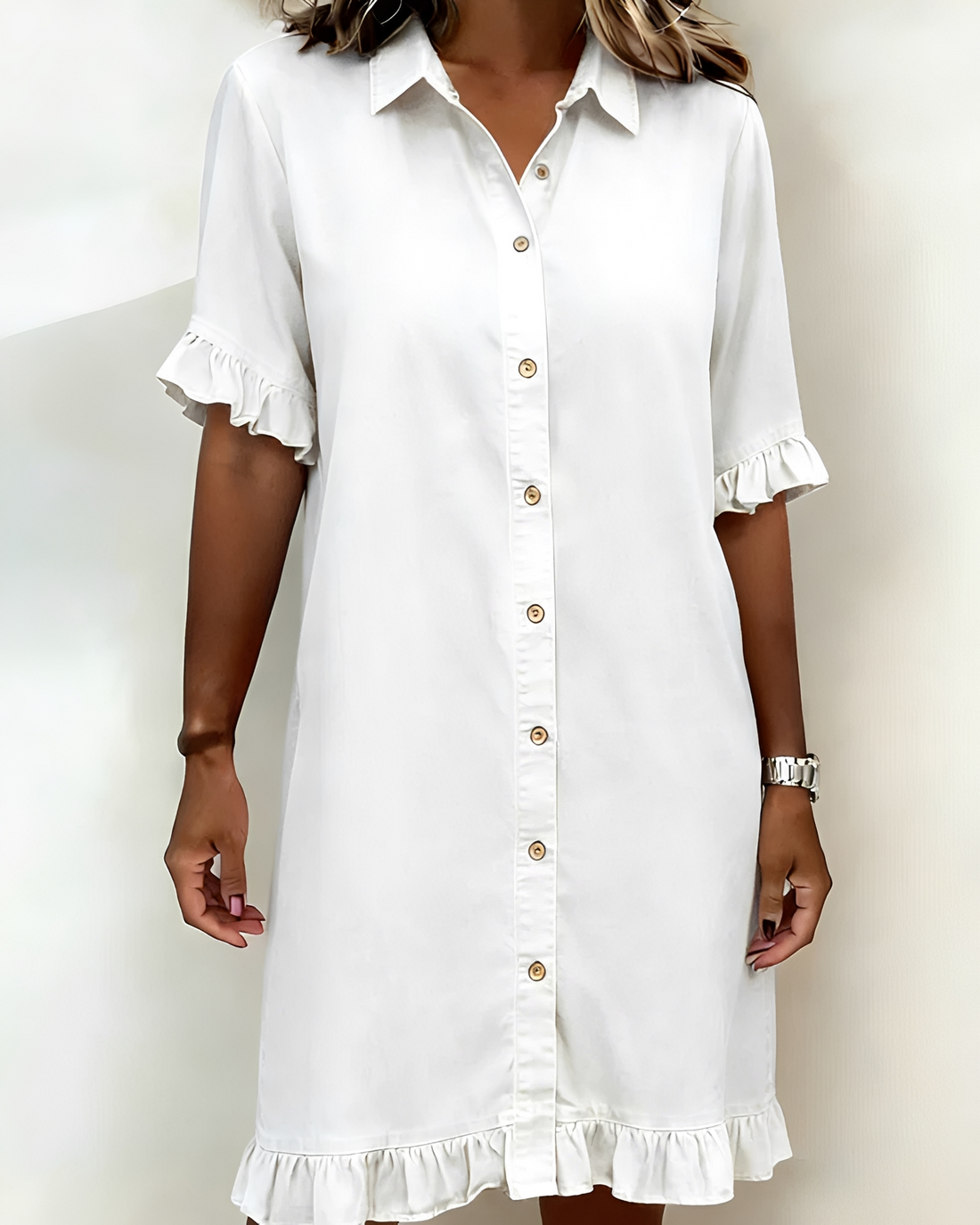 Priscilla - Sophisticated Button-Front Dress