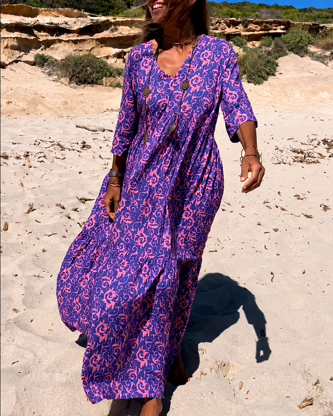Lucienne - Trendy V-Neck Dress