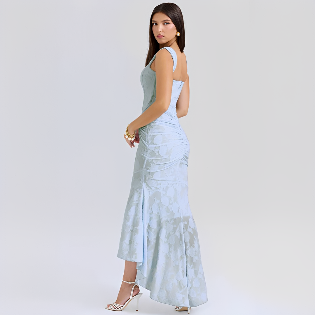Cynthia - Elegant Midi Dress with Wrapped Waist