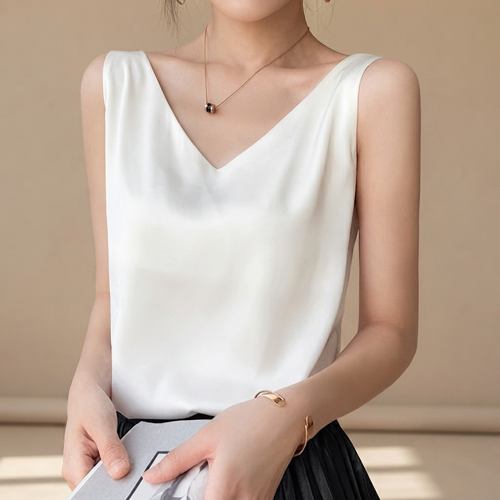 Trina - Refined V-Neck Top