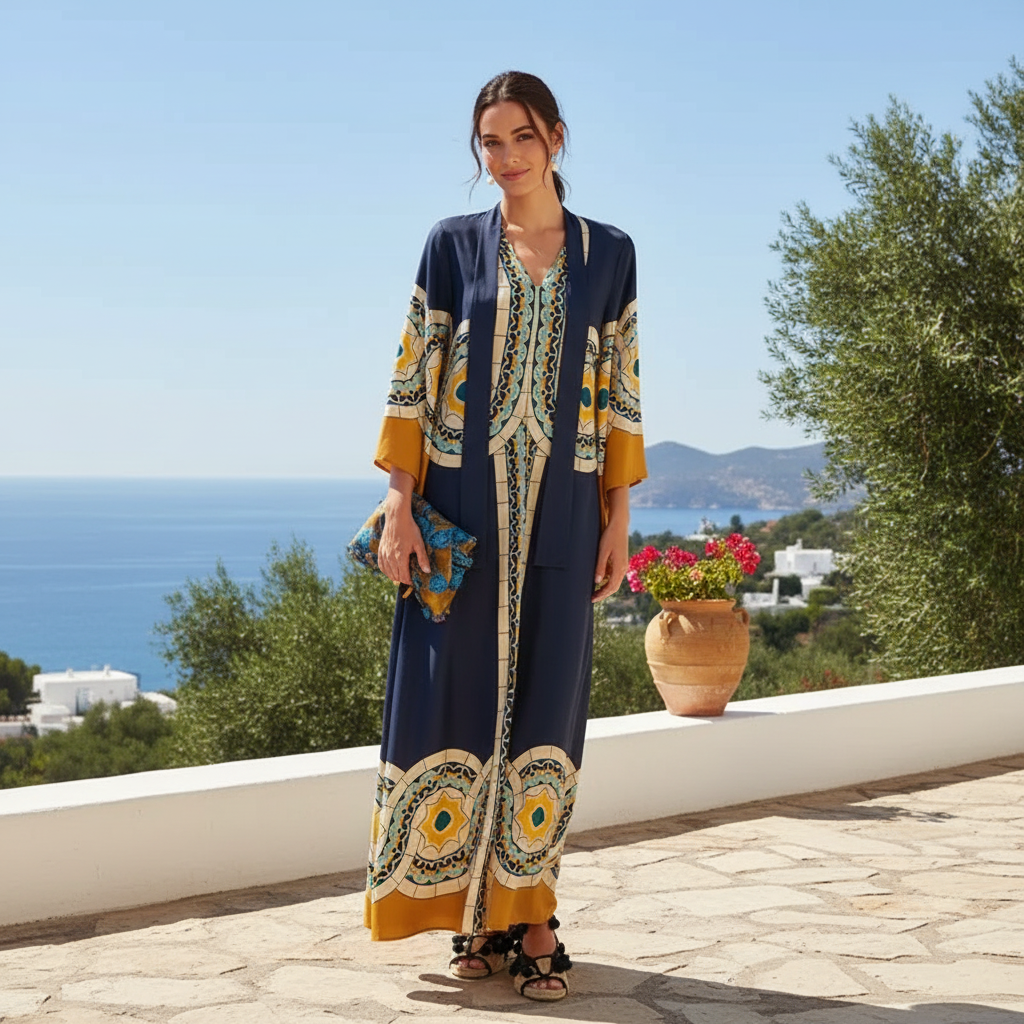 Kymbrea - Fashionable Loose Fit Maxi Dress