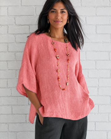 Natalina - Elegant Rounded Neck Blouse