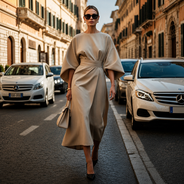 Sonia - Stylish Batwing Sleeve Dress