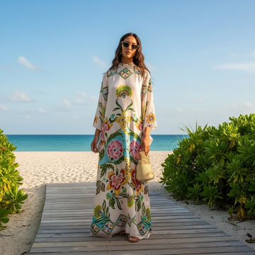 Kymbrea - Fashionable Loose Fit Maxi Dress
