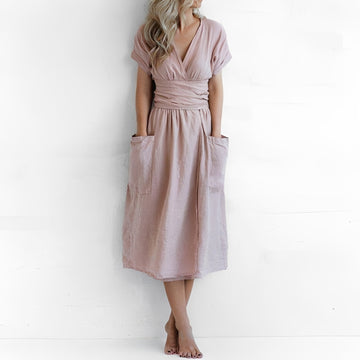 Sasha - Casual Wrap Dress with Pockets