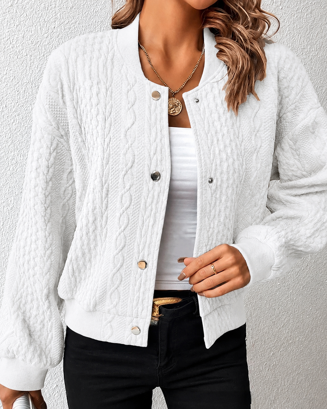 Kymbrea - Cozy Buttoned Cardigan