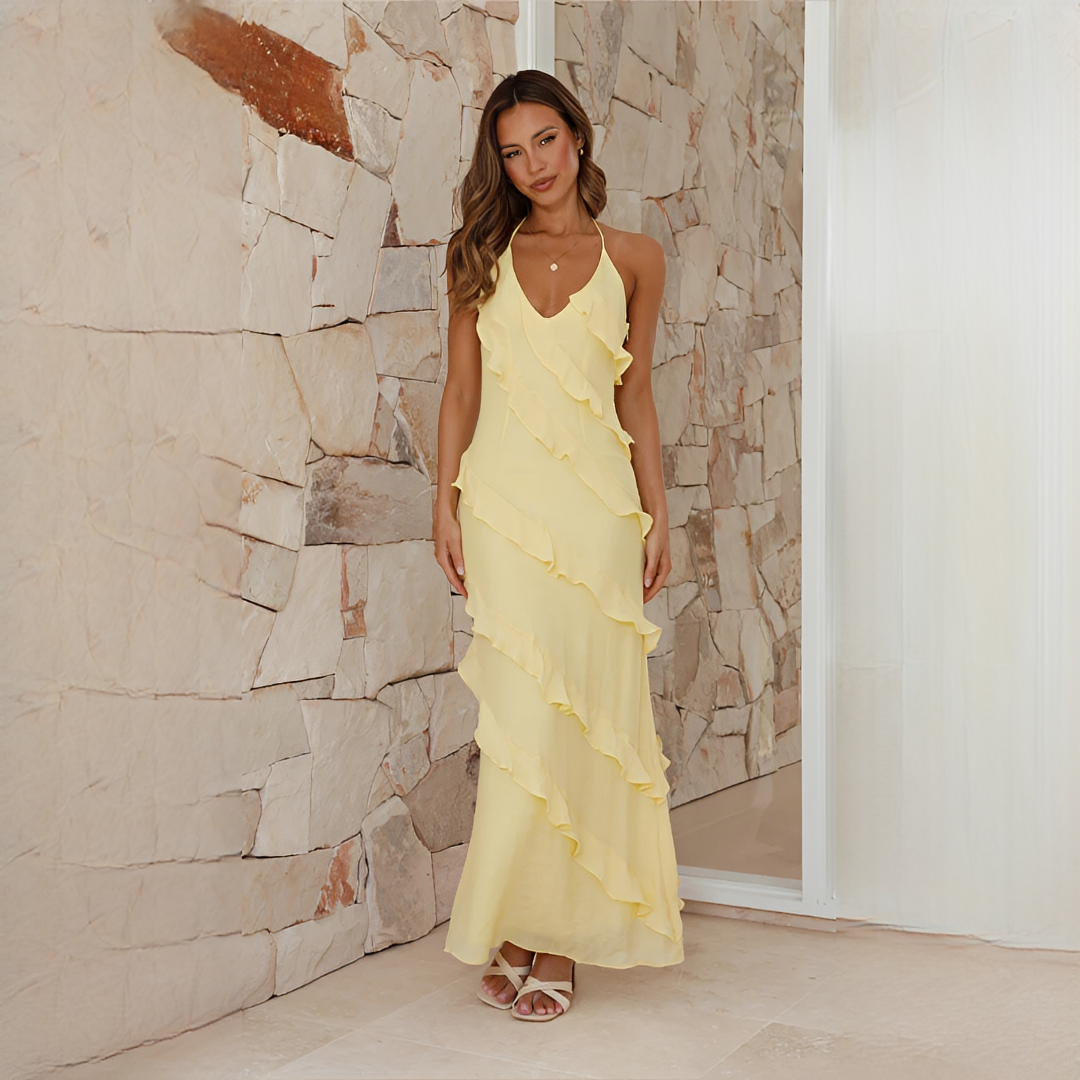 Latresia - Trendy and Chic Halter Dress