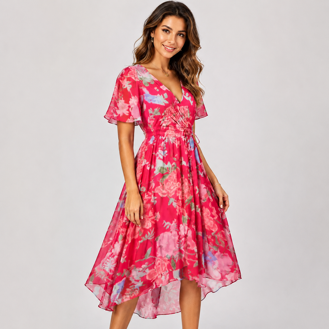 Elsinya - Trendy and Flowing Midi Dress