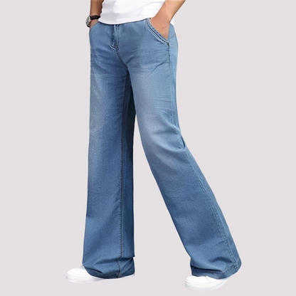 Hazel - Women's straight-cut jeans with flared leg
