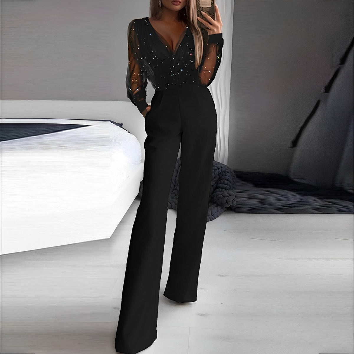 Catherina - Stylish Women's Jumpsuit with V-Neck