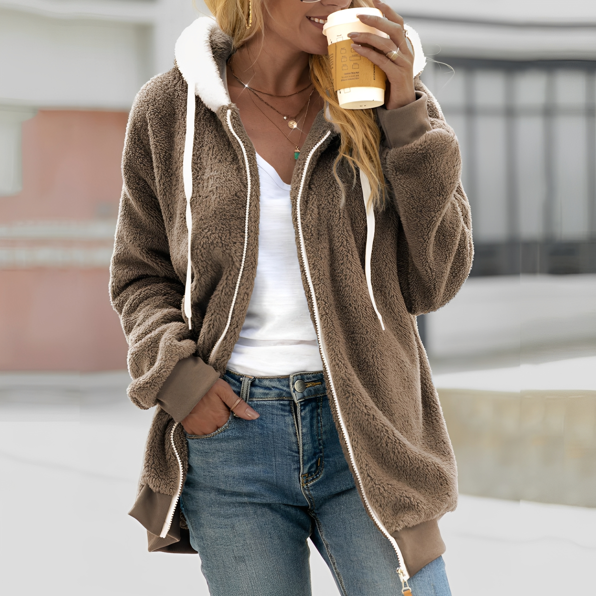 Chloe - Warm hooded jacket for women