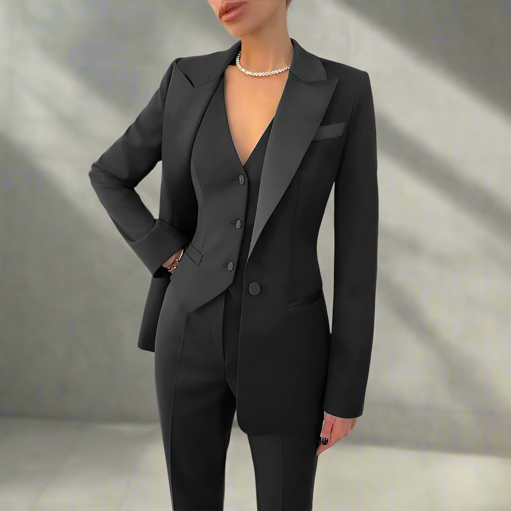 Clara - Elegant three-piece pantsuit set