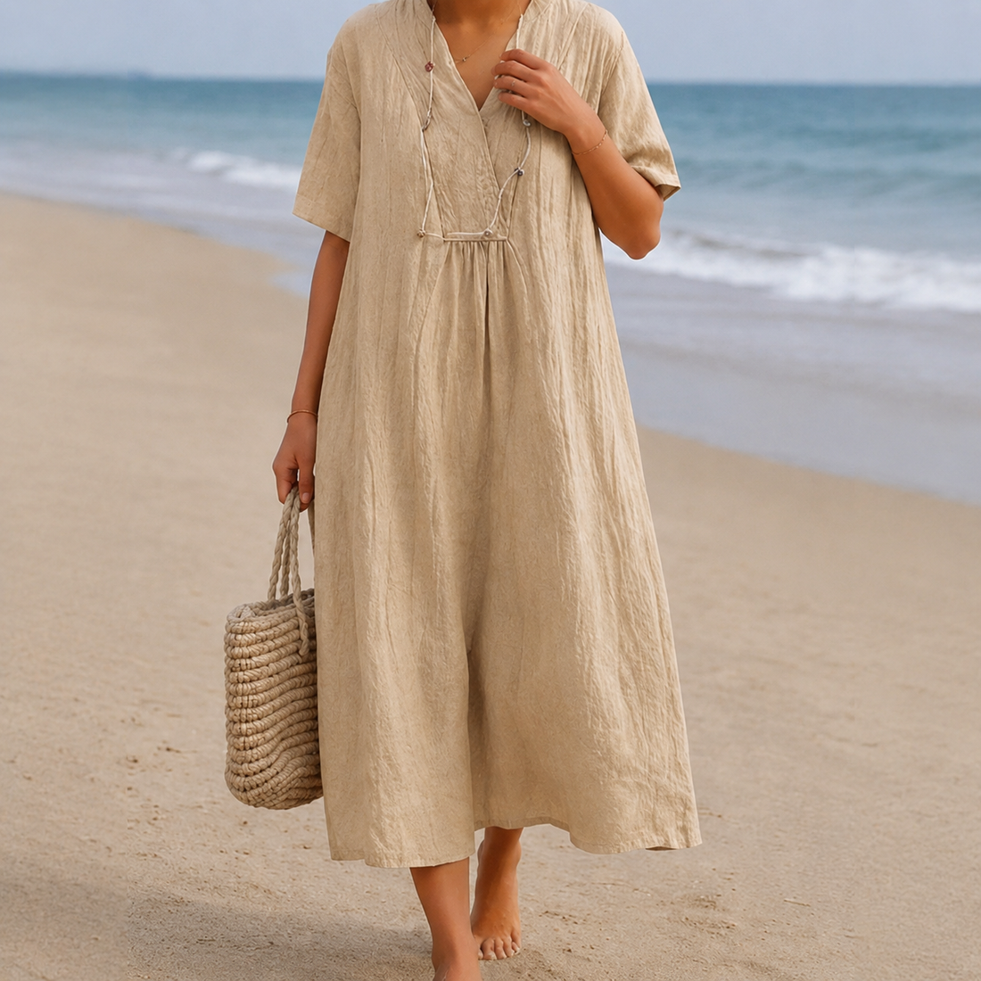 Kendra - Relaxed V-Neck Dress