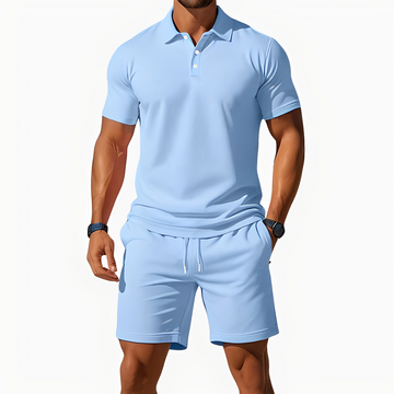 Aldrin - Stylish polo and shorts set for men