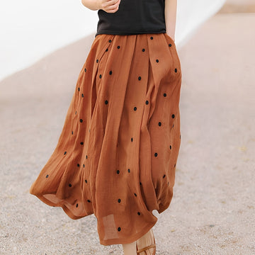 Thea - Casual skirt with polka dots for women