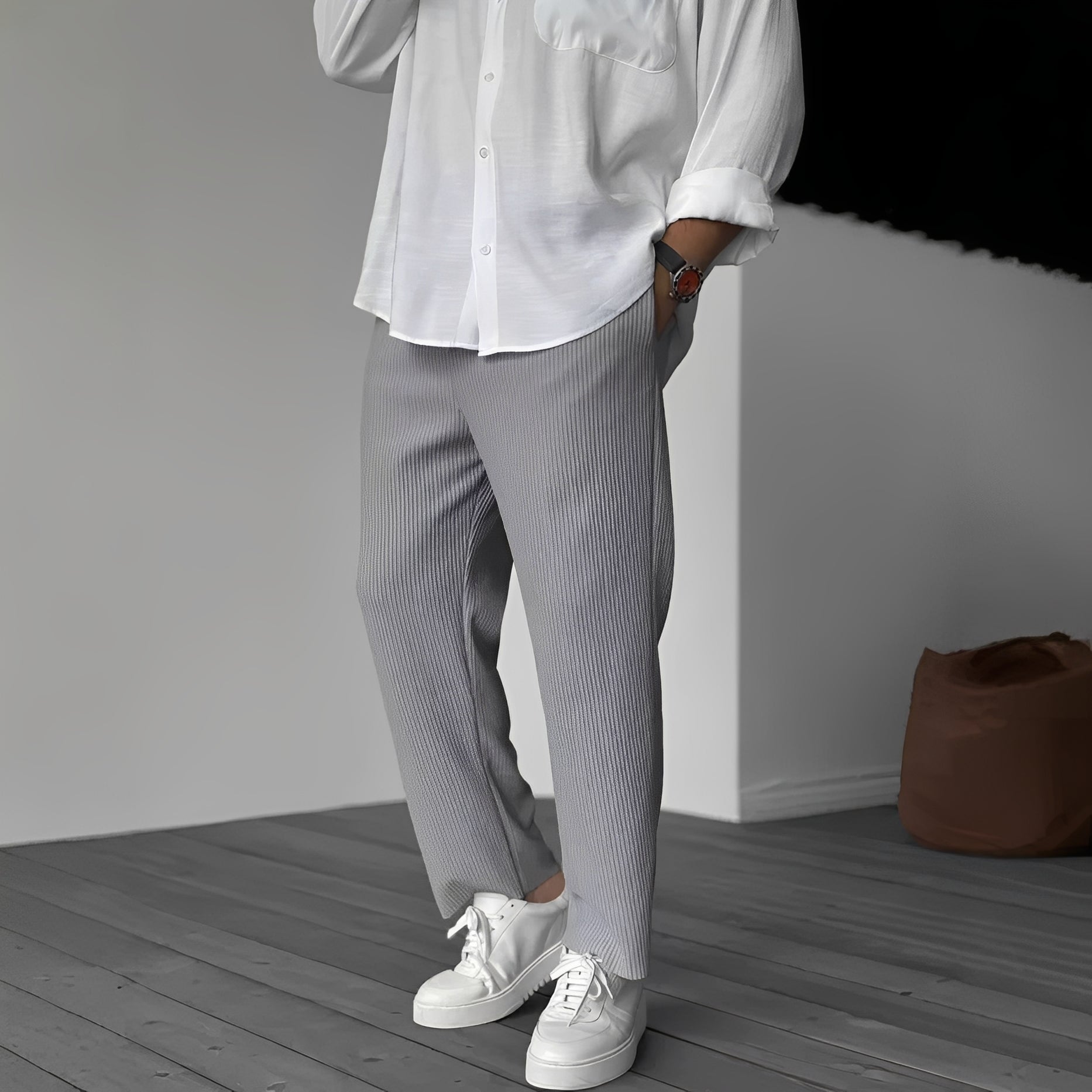Tristan - Casual Straight Cut Loose Pants for Men