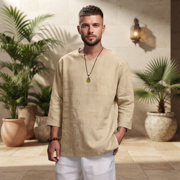 Edwin - Relaxed V-Neck Casual Shirt