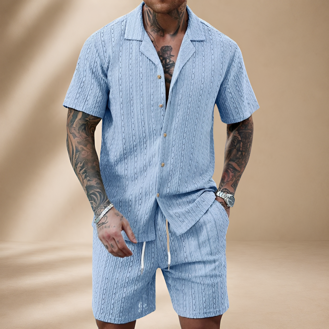 Carter - Casual Relaxed Hollow-Out Set