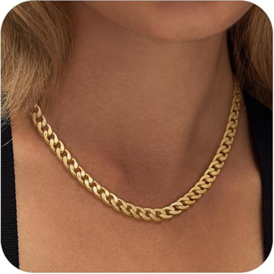 Anabel – Necklace with golden links