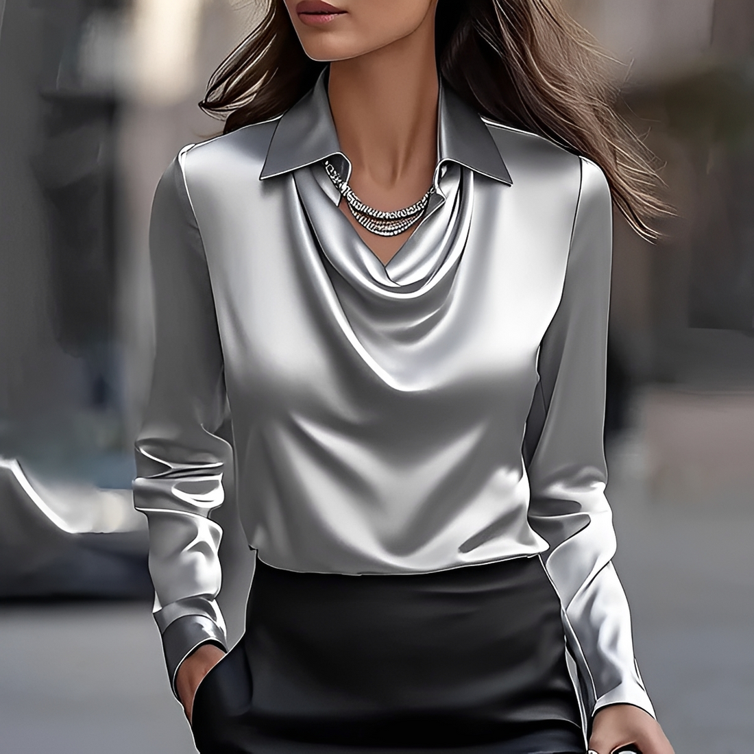 Chiara - Stylish Long Sleeve Blouse
