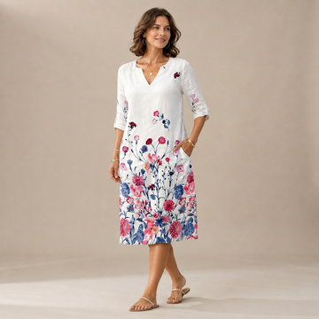 Ninna - Stylish and Flowing V-Neck Dress