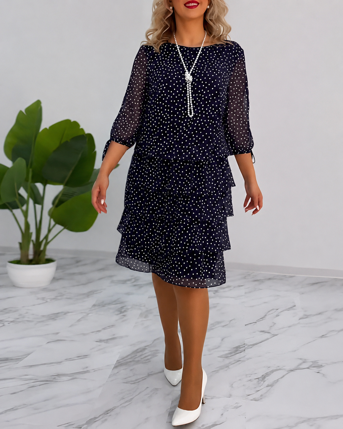 Carey - Stylish Polka Dot Dress