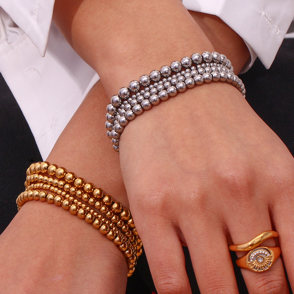 Create - Stackable Metallic Gold Bracelet (4mm)