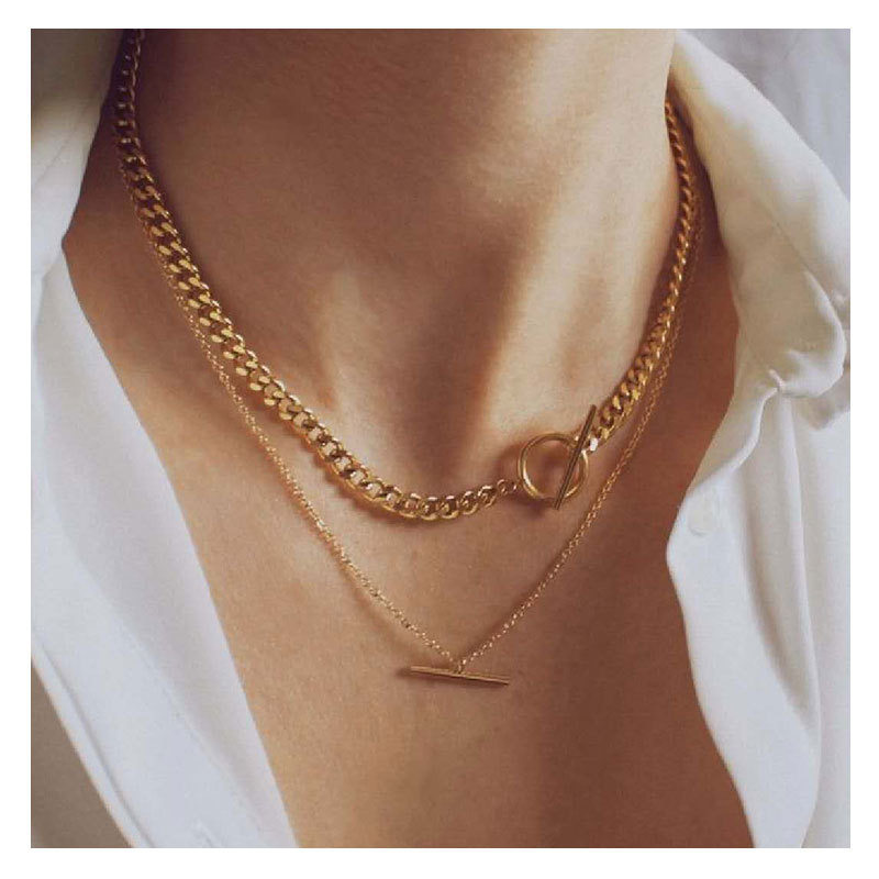 Double Chain - Cuban Chain and Pearls