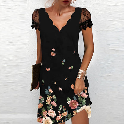 Vanessa - Stylish dress with floral pattern for women