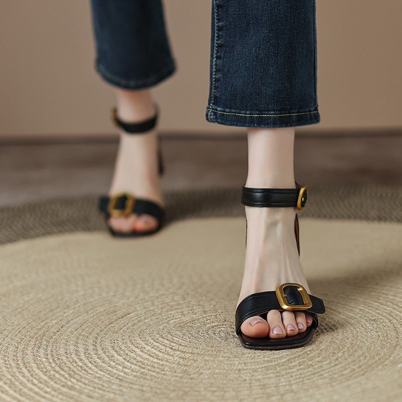 Anish - Timeless Block Heels with Ankle Strap