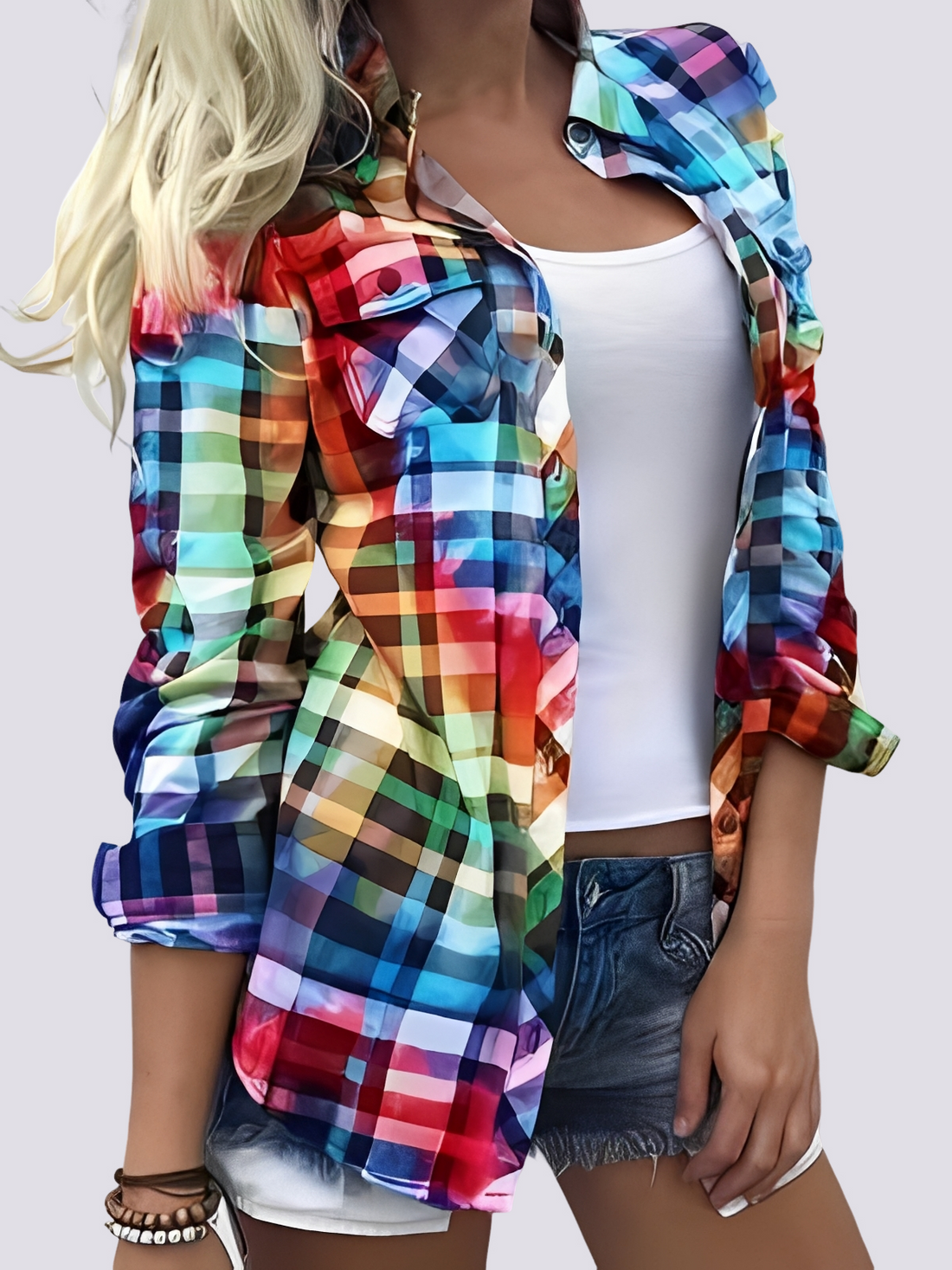 Charlotte - Long-sleeved Colorful Shirt