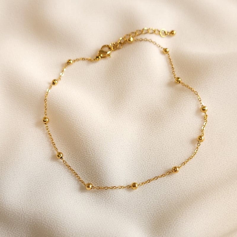 Mini heart-shaped ankle bracelet - Double layer love bracelet