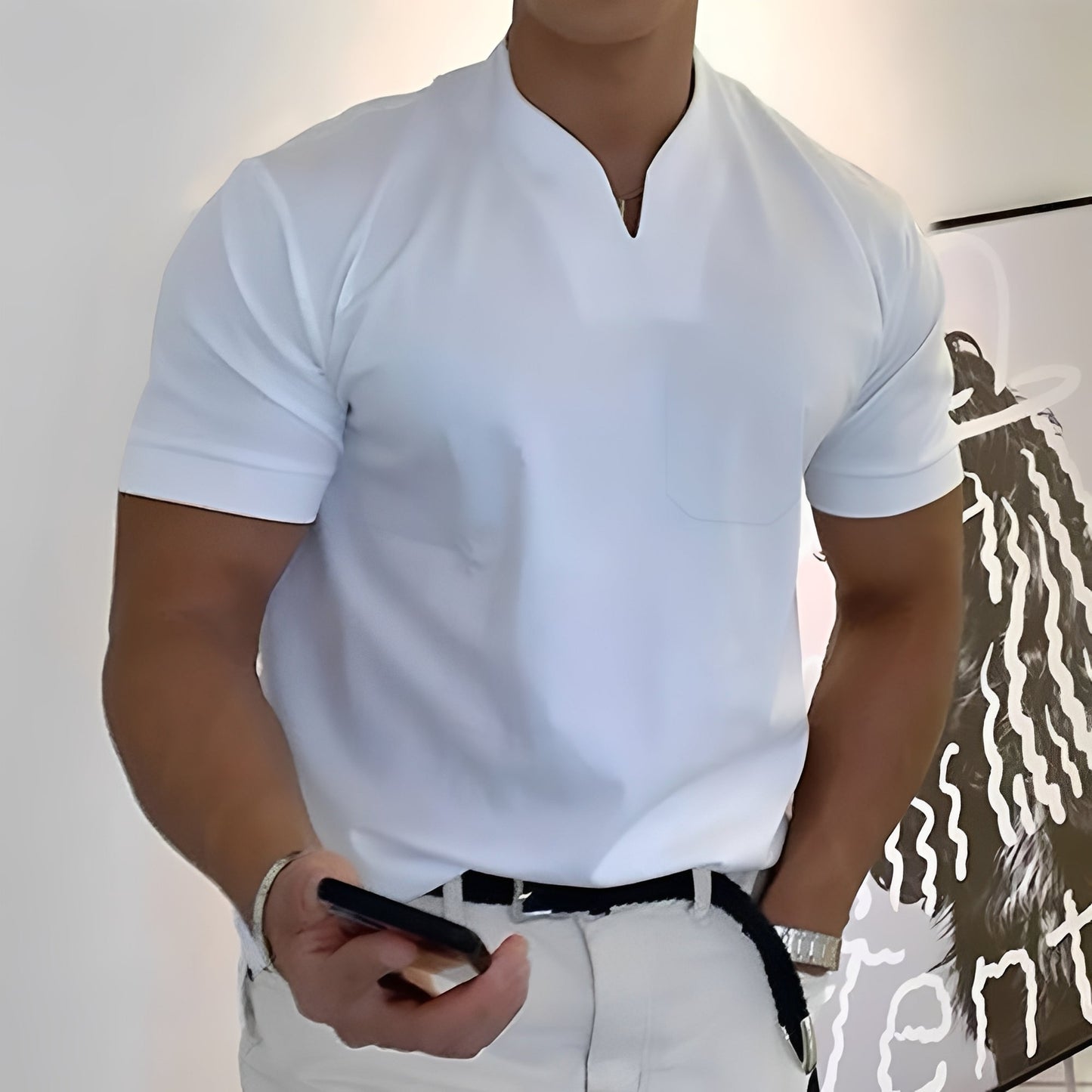 Joel - Casual shirt with elastic band for men