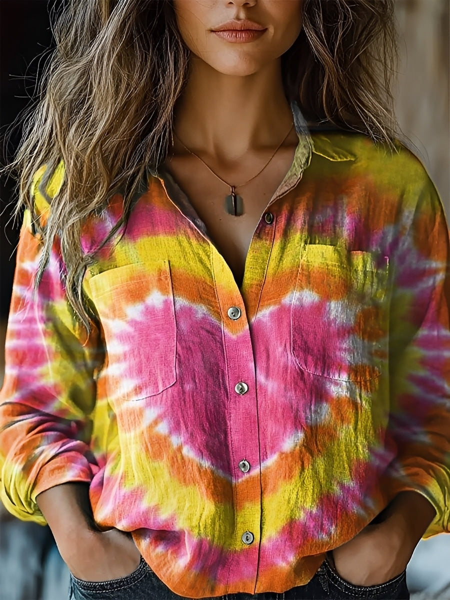 Jasmin - Colorful Long-Sleeve Blouse