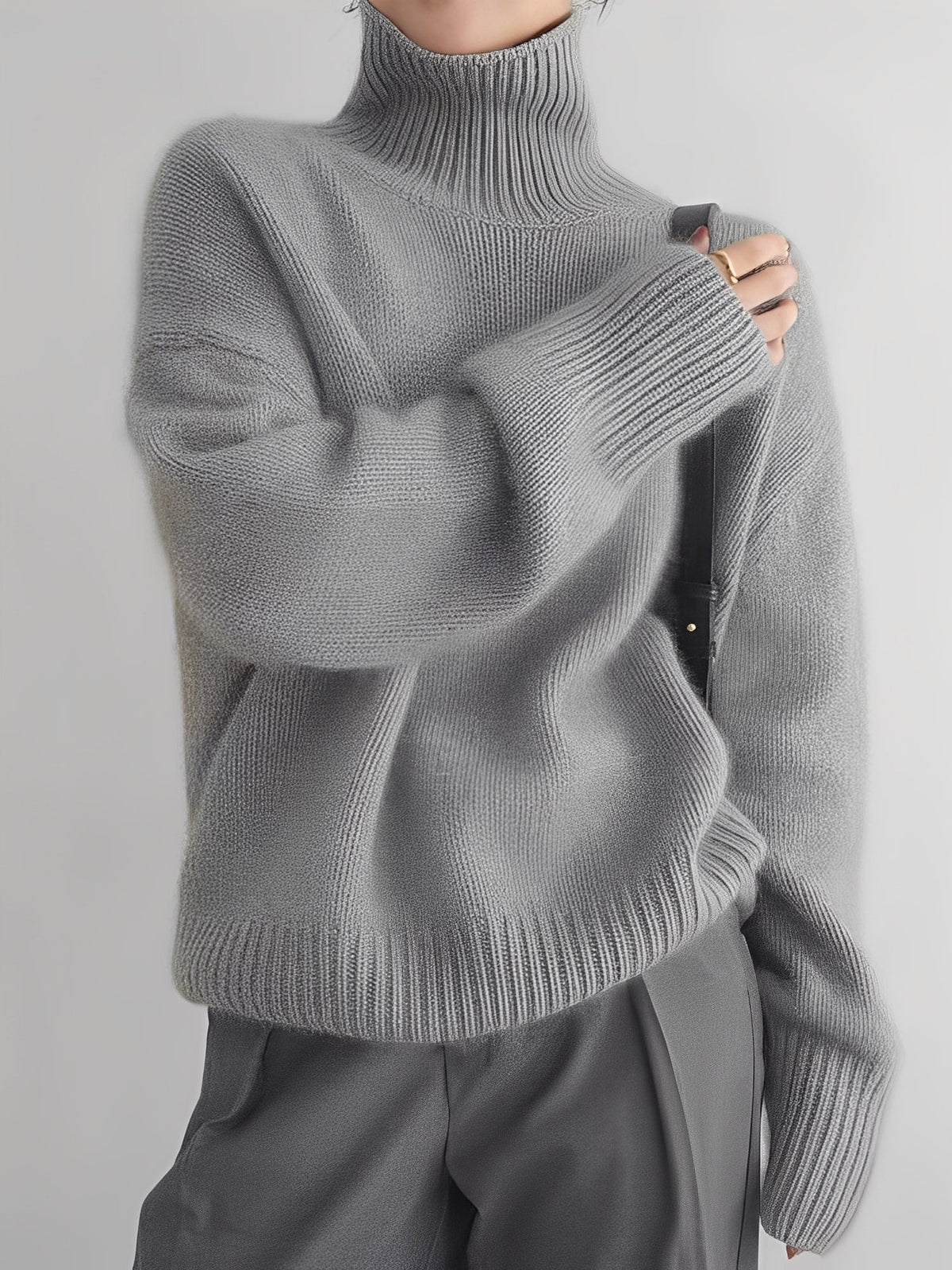 Yvette – Sweater with High Collar for Women