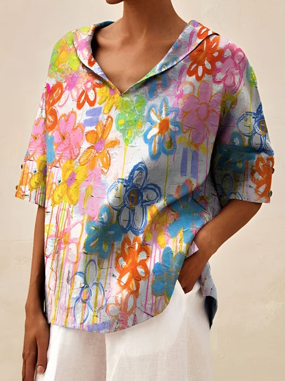 Angie - Casual loose-fitting blouse for women