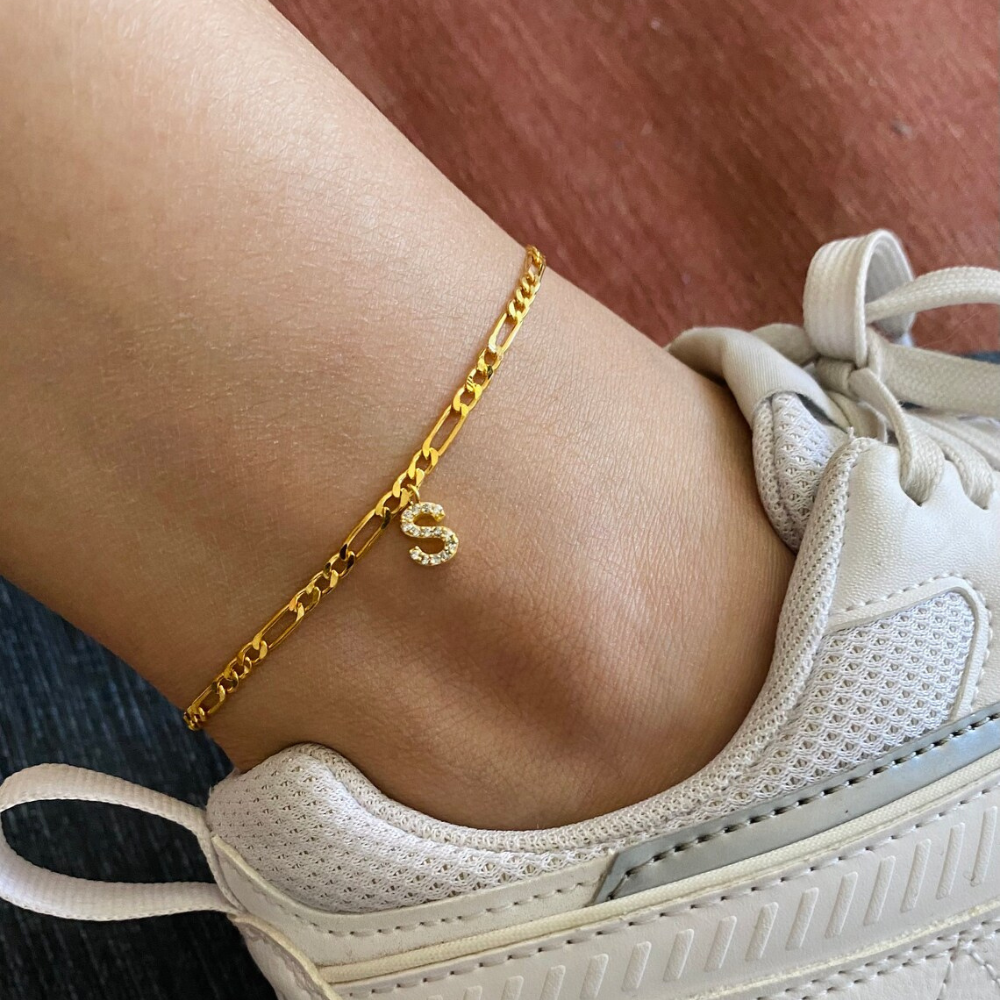 Ankle with Initial - Ankle bracelet with your initial