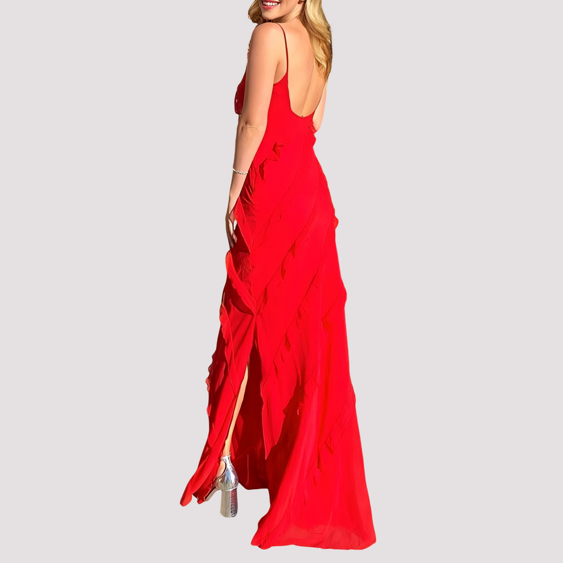 Micah - Chic Ruffle Maxi Dress