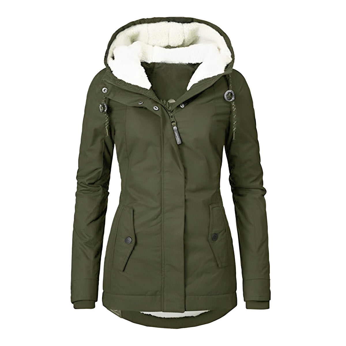 Earleen - Comfortable and warm jacket with hood