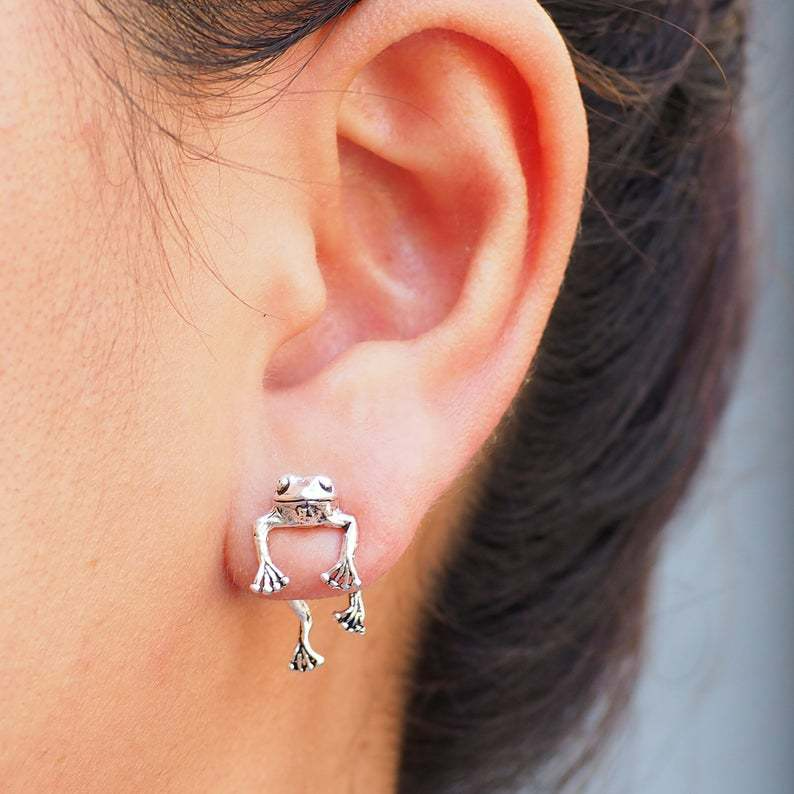 Cute Floating Frog - Mini Frog Earrings