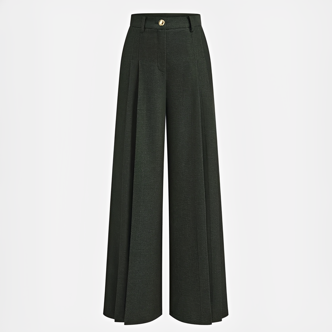 Odessa - Casual Pleated Wide-Leg Pants