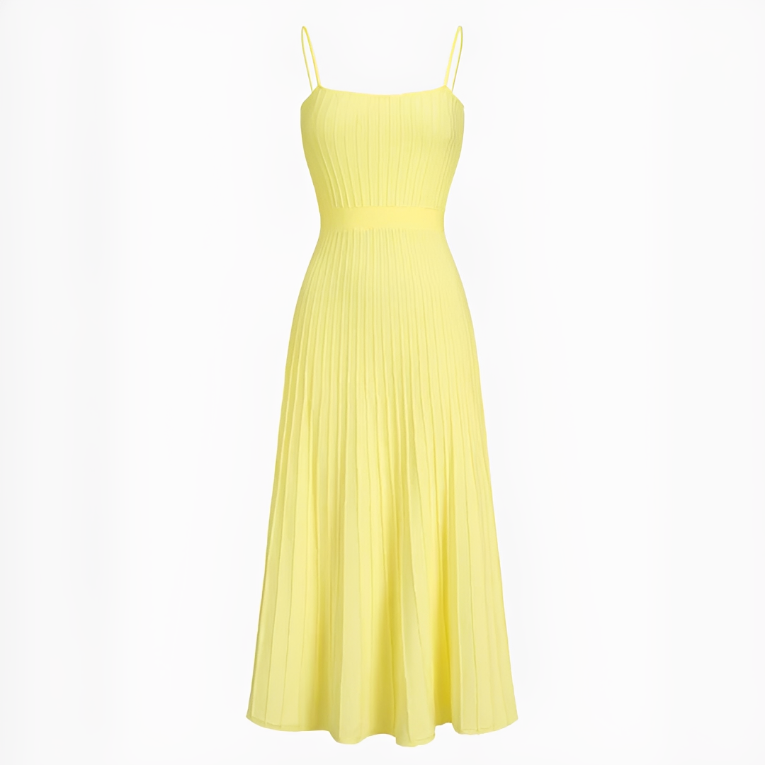 Pheobie - Stylish Pleated Midi Dress