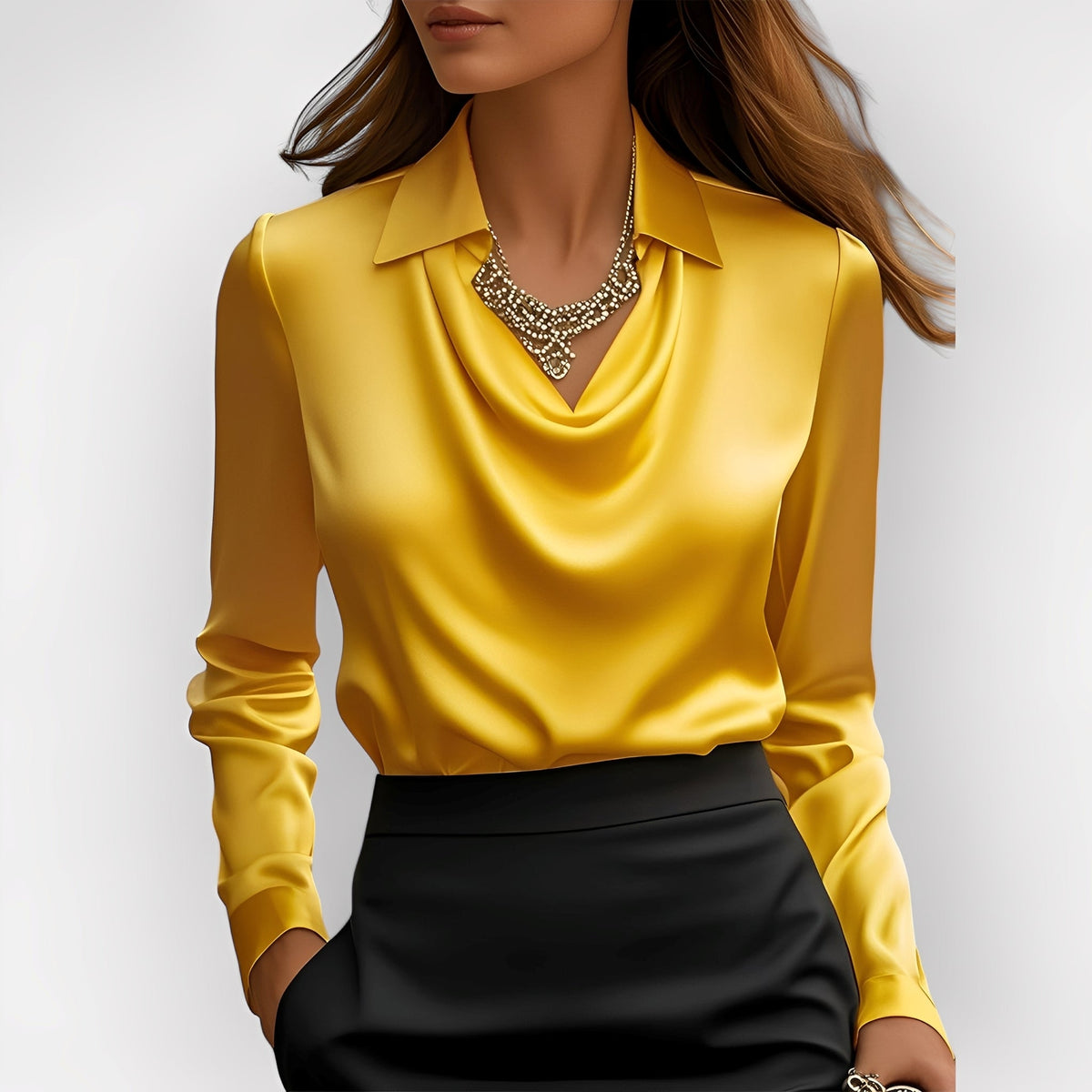 Laurentine - Sophisticated Blouse with Long Sleeves for Women