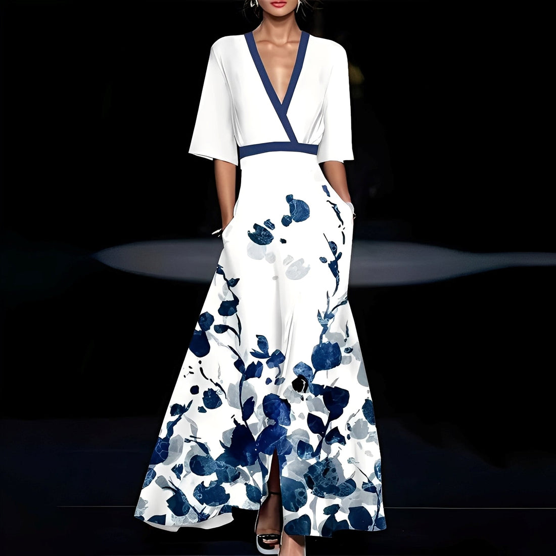 Debora - Long floral dress for women