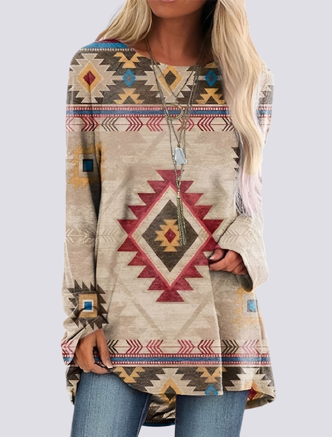 Monica - Stylish Ethnic Shirt Dress