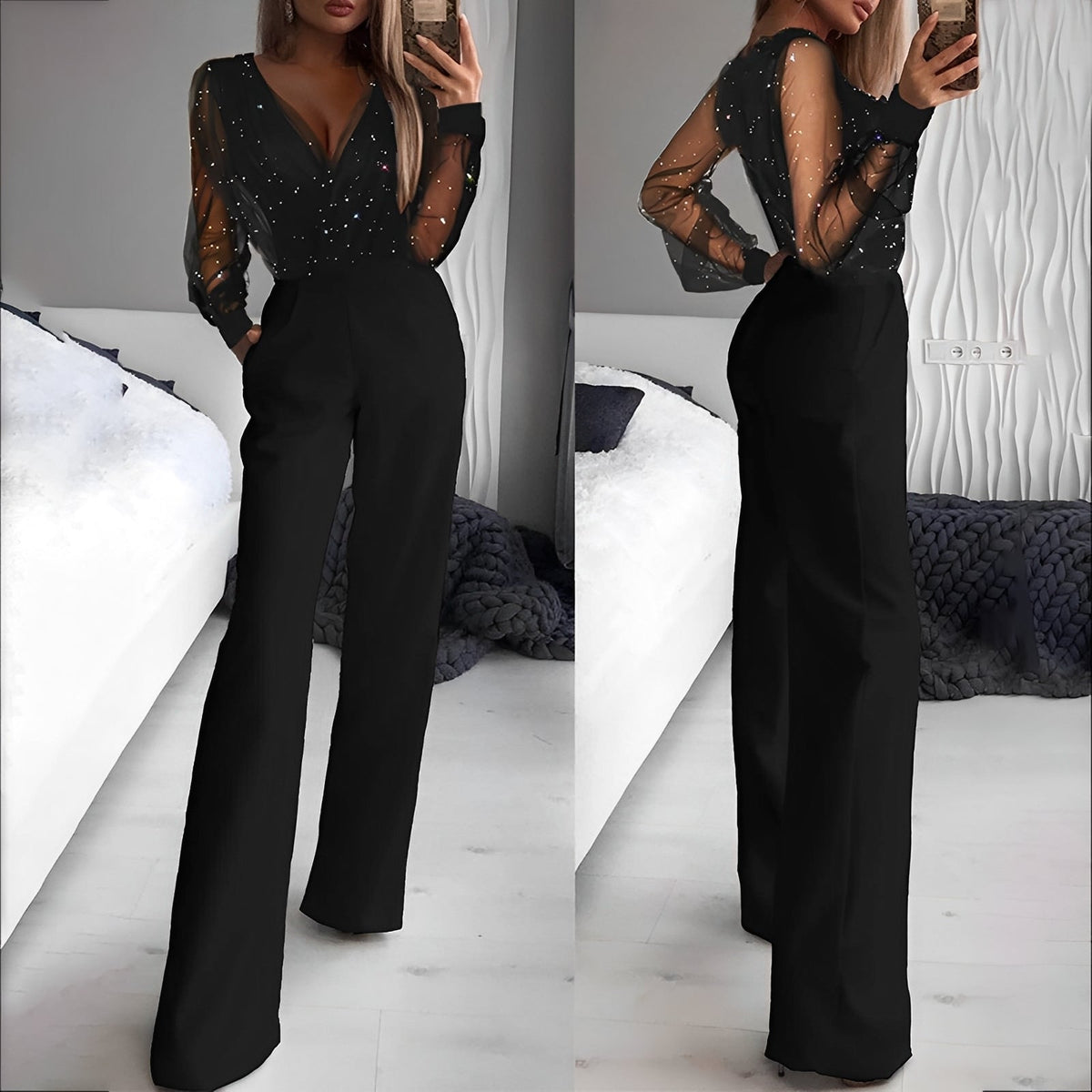 Catherina - Stylish Women's Jumpsuit with V-Neck